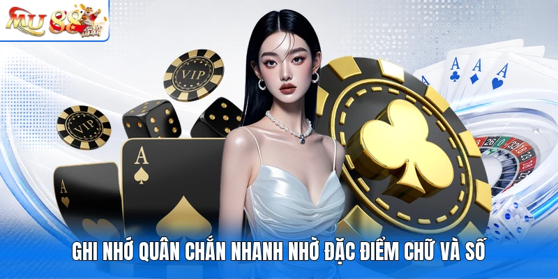 Ghi nhớ quân chắn nhanh nhờ đặc điểm chữ và số
